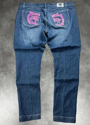 Jean bleu eckored vintage hip-hop y2k logo rose, marca: Vintage Dressing, estado: Bom, tamanho: 5XL / 50 / 22, €5.00, €5.95 inclui Proteção do Comprador Pro