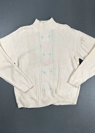 Pull d'hiver col cheminée maille torsadée / Cable knit - Taille M - Crème Beige #113, marca: Vintage Dressing, estado: Bom, tamanho: M, €6.90, €7.95 inclui Proteção do Comprador Pro