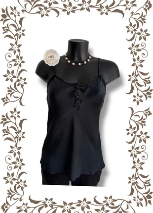 Haut débardeur soie noir taille M, marque: sans marque, état: Très bon état, taille: M / 38 / 10, 15,00 €, 16,45 € Protection acheteurs incluse