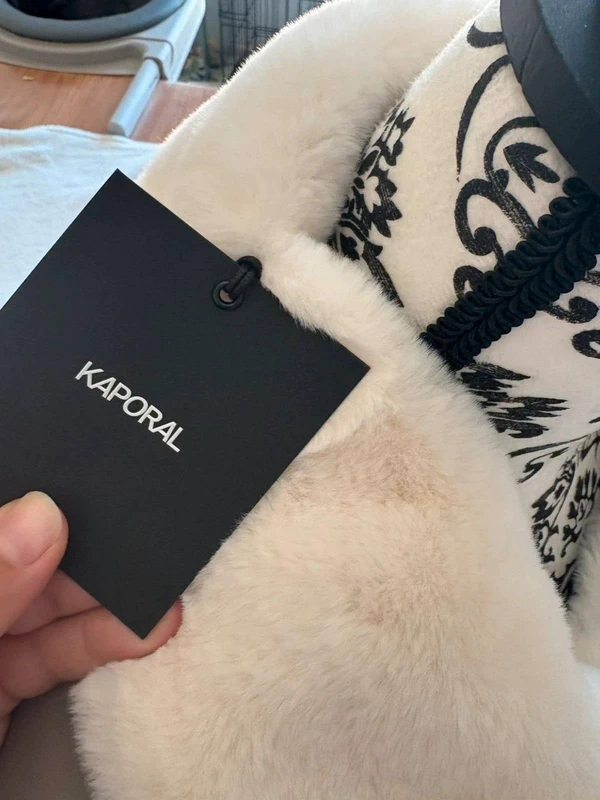 Blouson manteau veste taupe Kaporal S – Col sherpa blanc, neuf avec étiquettes - photo numéro 8