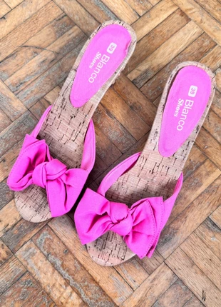 Sandalia con lazo fucsia, marque: Blanco, état: Très bon état, taille: 39, 4,00 €, 4,90 € Protection acheteurs incluse