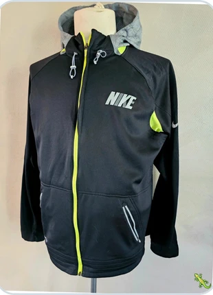 Veste technique nike a capuche zippé avec gros logo dans le dos noir/jaune fluo taille XXL, brand: Nike, condition: Very good, size: XXL, €29.90, €32.10 includes Buyer Protection Pro