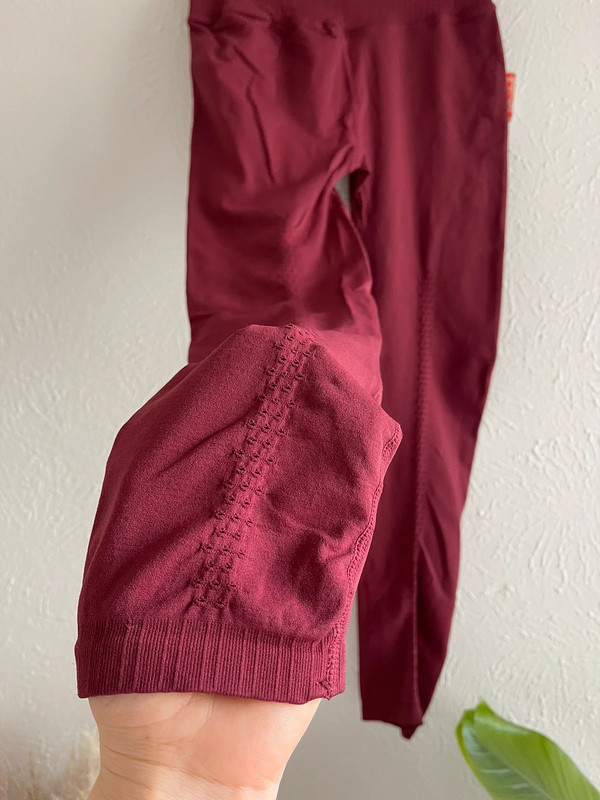 Free People Movement Good Karma Leggings Burgundy M/L New With Tags 4
