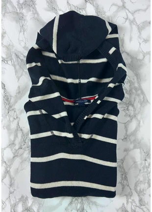 Sweat/Pull Tommy Hilfiger Noir à rayure blanche / Col à capuche / Logo brodé / Taille L Femme, marke: Tommy Hilfiger, zustand: Sehr gut, größe: L / 40 / 12, 23,00 €, 24,85 € inklusive Vinted-Käuferschutz