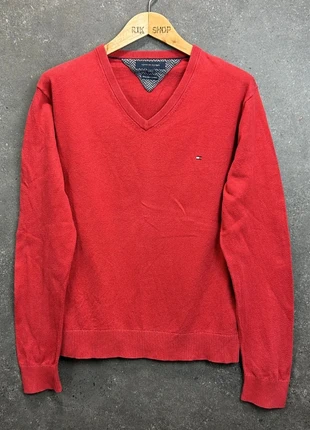 Tommy Hilfiger Pull Col V . Rouge L Homme Coton/Cachemire Logo brodé Col V #0360, marca: Tommy Hilfiger, estado: Muy bueno, tamaño: L, 30,90 €, 33,15 € Protección al comprador Pro incluida
