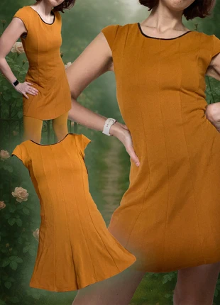 Mustard Fit & Flare Dress – Made in France - Fille à Suivre, brand: Vintage Dressing, condizioni: Ottime, taglia: S / IT 40 / EU 36, €6.00, €7.00 include la Protezione acquisti