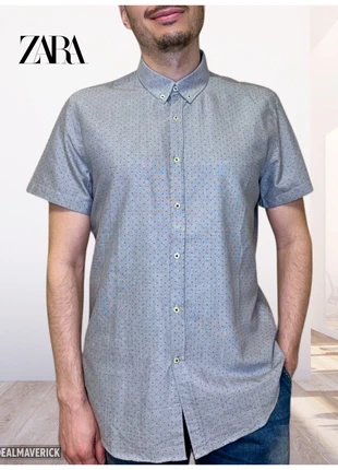 Camicia uomo Zara slim fit maniche corte 100% cotone, brand: Zara, condizioni: Ottime, taglia: XL, €8.00, €9.10 include la Protezione acquisti