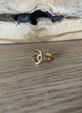 Bague entremêlée cercle doré – Acier inoxydable, ajustable, résistant à l’eau, neuve, brand: Boutique indépendante, condition: New without tags, size: Adjustable, €5.00, €5.95 includes Buyer Protection