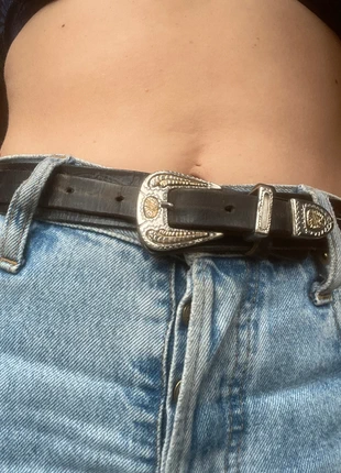 Ceinture cuir vintage cowgirl années 80 argentée, merk: Vintage Dressing, staat: Heel goed, maat: 75 cm, € 17,00, € 18,55 inclusief Kopersbescherming Pro