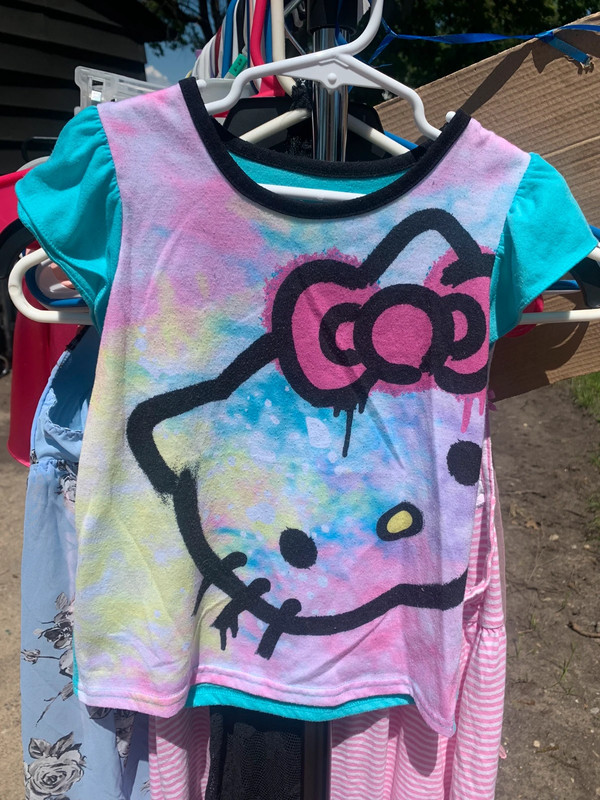 Hello Kitty tie dye shirt 1