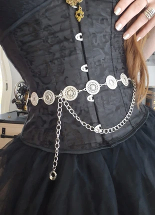 Ceinture chaine de taille argentée filigrane, brand: STEAMPUNK, condition: Very good, size: Adjustable, €10.00, €11.20 includes Buyer Protection
