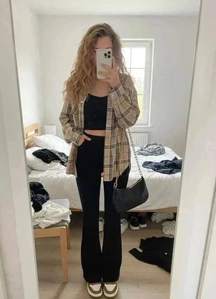 ensemble 3 pièces chemise à carreaux et pantalon flare noir #020, marca: Brooklyn Streetwear, estado: Muito bom, tamanho: M / 38 / 10, €54.99, €58.44 inclui Proteção do Comprador