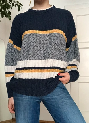 Vintage grandpa pullover gemustert gestreift🟦, marke: Vintage Dressing, zustand: Gut, größe: L, 19,00 €, 20,15 € inklusive Vinted-Käuferschutz