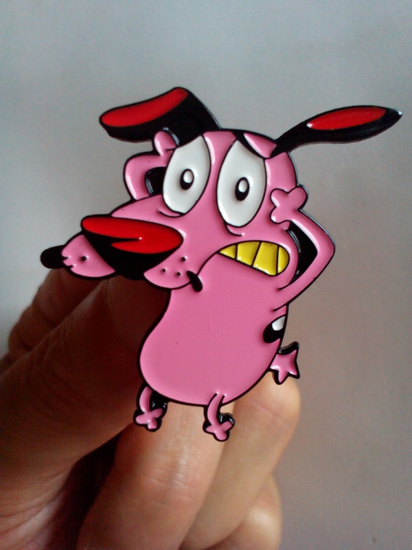 Courage the Cowardly Dog Enamel Metal Pin Alfinete de Metal Esmaltado | Vinted