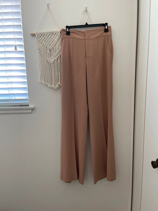 Alice + Olivia Dylan High Waist Trousers Blush Pink 1