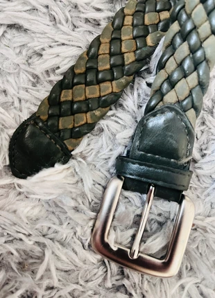 Ceinture cuir kaki tressée, estado: Muy bueno, tamaño: 80 cm, 5,00 €, 5,95 € Protección al comprador incluida