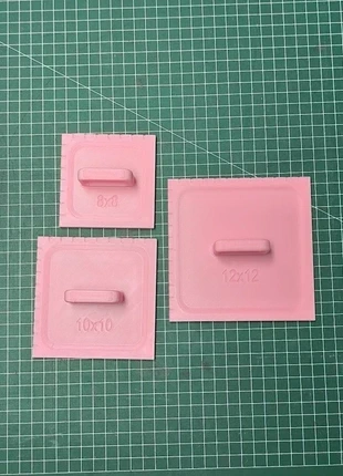 Lot de 3 gabarits de découpe carrés pour Patchwork - rose, brand: LJA 3D, condizioni: Ottime, €12.00, €13.30 include la Protezione acquisti Pro