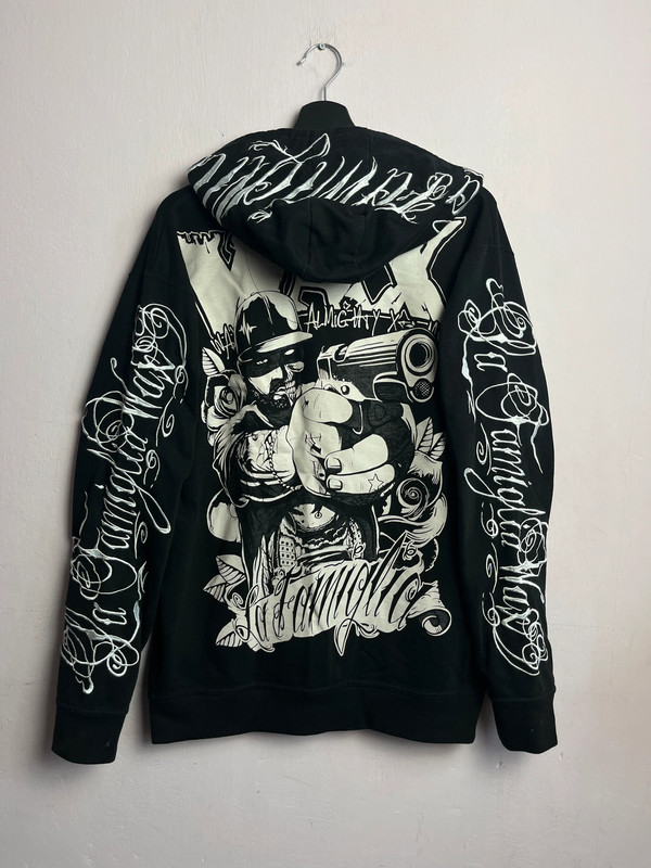 Vintage Wax Sweden Y2k Hoodie Black/White Bluza z kapturem 1