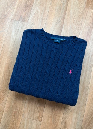 Pull torsadé tressé cable knit Ralph Lauren col rond bleu marine 100% coton Taille S, marque: Ralph Lauren, état: Très bon état, taille: S / 36 / 8, 50,00 €, 53,20 € Protection acheteurs (Pro) incluse