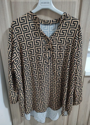 Camicia nera e marrone, marque: Charlotte Fashion, état: Très bon état, taille: XL / 42 / 14, 3,00 €, 3,85 € Protection acheteurs incluse