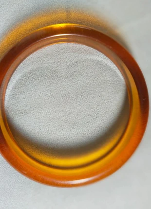 Bracelet jonc vintage orange translucide – résine 60s-70s, marca: Vintage, estado: Muito bom, €10.00, €11.20 inclui Proteção do Comprador Pro