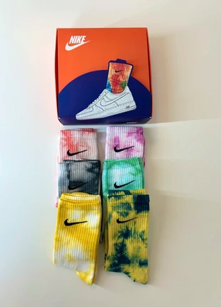 Boite de 6 paires de chaussettes haute Nike coloré style tie and dye :, brand: Nike, condition: Good, size: One size, €18.00, €19.60 includes Buyer Protection