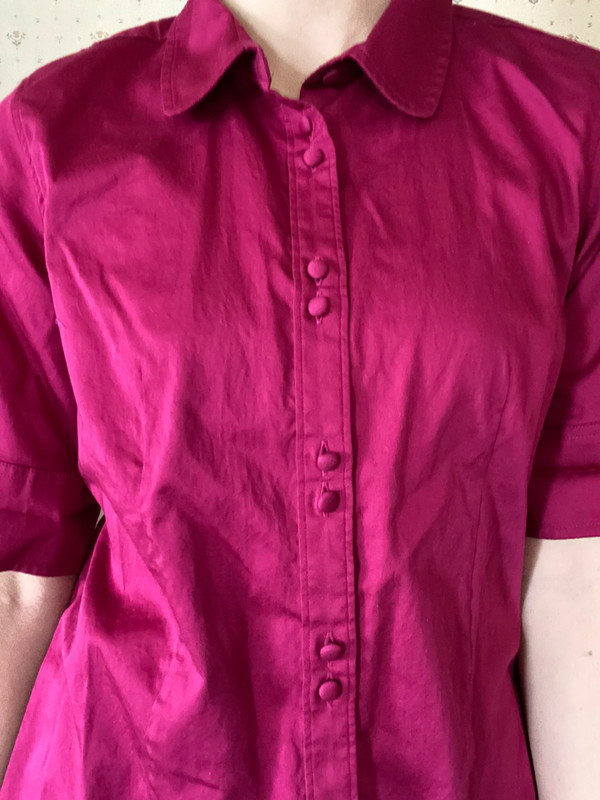 Pink button up blouse 3