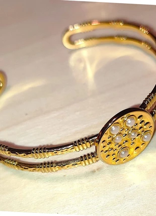 Bracelet jonc doré inoxydable femme – Neuf jamais porté, élégant et tendance, marque: Silver, état: Très bon état, 11,95 €, 13,25 € Protection acheteurs incluse