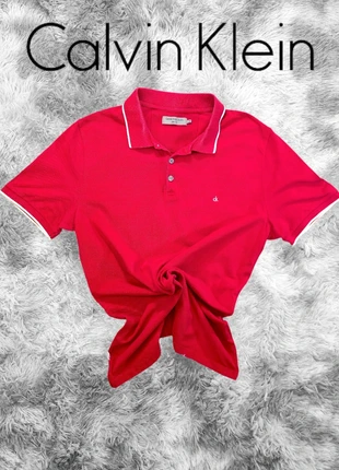 Calvin Klein Polo Shirt M Red Slim Fit Logo CK Old Money Preppy Style Y2K Classic, marca: Calvin Klein, estado: Muy bueno, tamaño: M, 15,00 €, 16,45 € Protección al comprador incluida