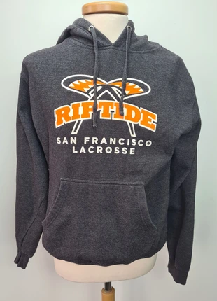 Pulle à capuche vintage us pro weave gris Riptide San Francisco Lacrosse taille M - 550, brand: Vintage Dressing, condizioni: Ottime, taglia: M / IT 42 / EU 38, €16.00, €17.50 include la Protezione acquisti