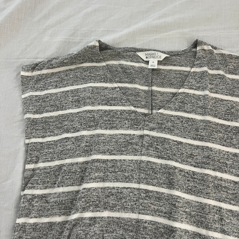 market & spruce stripe sweater short sleeve top 2