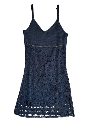 new with tags 2000s Y2K vintage bay navy crochet beaded mini dress, brand: Bay, condition: New with tags, size: M / 10, £15.00, £16.45 includes Buyer Protection