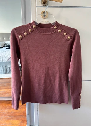 Sweat vieux rose à boutons dorés, brand: Vintage Dressing, condition: Very good, size: S / 36 / 8, €6.00, €7.00 includes Buyer Protection