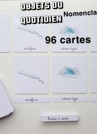 96 Cartes de nomenclature sur les Objets du quotidien, brand: Montessori, condition: Very good, €30.72, €32.96 includes Buyer Protection Pro