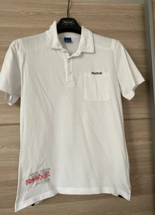 Polo blanc, marca: Reebok, estado: Muy bueno, tamaño: S, 3,00 €, 3,85 € Protección al comprador incluida