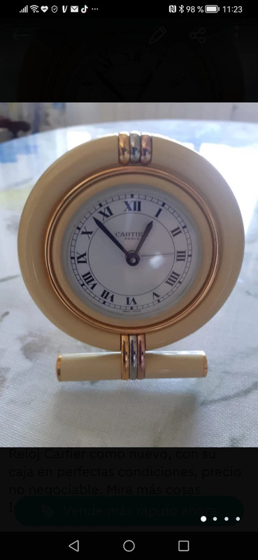 Reloj de mesa Cartier