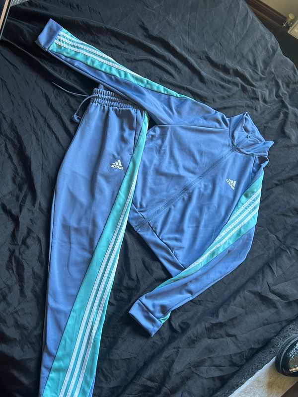 Purple pale blue adidas tracksuit Vinted