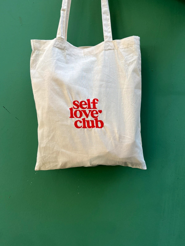 Tote bag self love club broderie brod Vinted