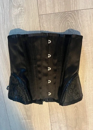 Corset noir à motif brocart – Taille XS, marque: Vintage Dressing, état: Neuf sans étiquette, taille: XS / 34 / 6, 20,00 €, 21,70 € Protection acheteurs incluse