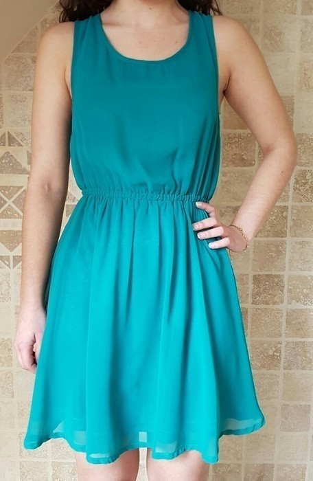 Robe turquoise, h&m, taille 36 1