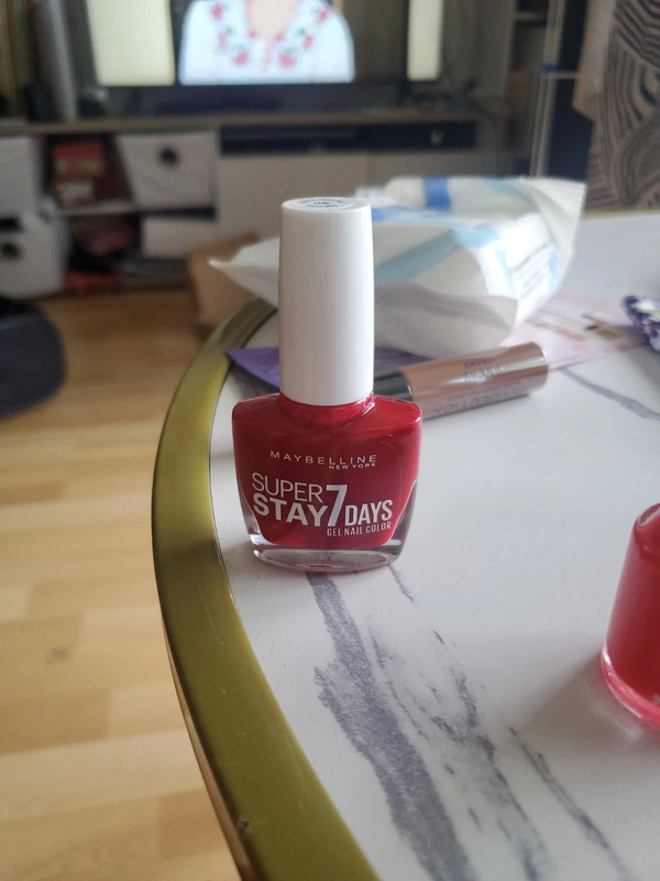stay Vinted gel nail Maybelline 7 days red deep super colour |