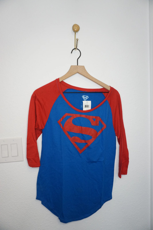 DC Comic: Superman Baseball Tee Juniors 1