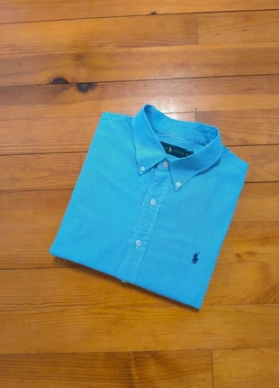 Chemise à rayure - Ralph Lauren - Logo brodé marine - Bleu, blanc - Taille XL, brand: Ralph Lauren, condition: Very good, size: XL, €39.99, €42.69 includes Buyer Protection