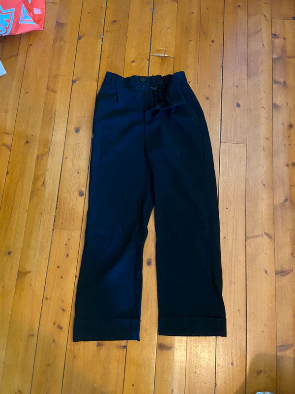 pantalon ajusté de costume noir 1