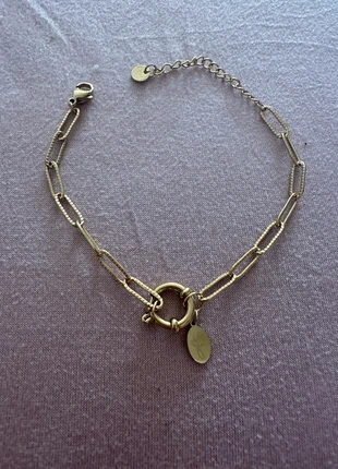 Bracelet grosse maille anneau couleur or acier inoxydable, brand: passionsdesiles, condition: Very good, €8.00, €9.10 includes Buyer Protection Pro