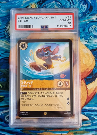 Disney Lorcana Stitch surfing PSA 10 Japanese first chapter, marke: Disney, zustand: Sehr gut, 49,90 €, 53,10 € beinhaltet Vinted-Käuferschutz Pro