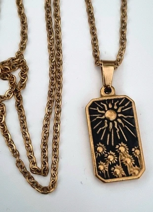 Collier pendentif style vintage soleil & tournesols, brand: Vintage Dressing, condition: Very good, €12.00, €13.30 includes Buyer Protection