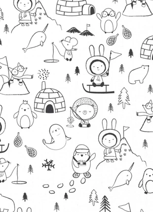 Tissu à colorier enfant Pôle Nord 50x75 cm, marque: Domotex, état: Neuf avec étiquette, 3,50 €, 4,38 € Protection acheteurs (Pro) incluse