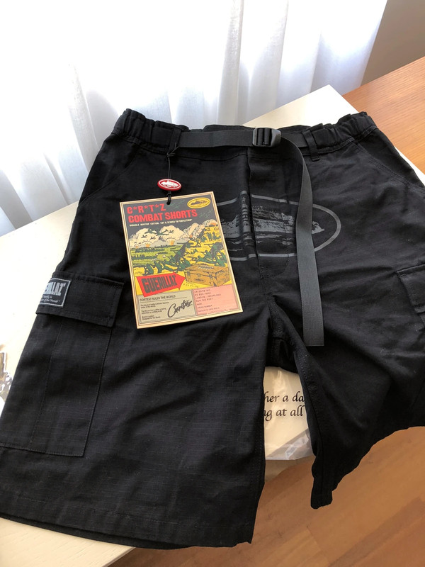 Corteiz Guerillaz 21' Cargo Shorts Black Men's - US