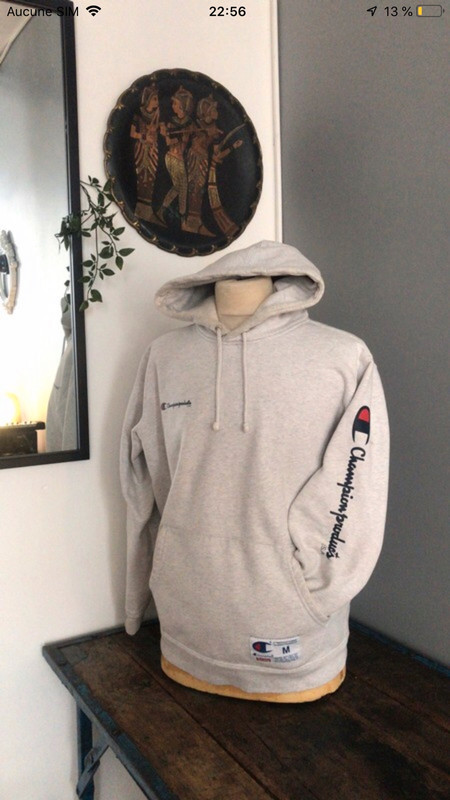 Supreme X Champion Hooded Sweatshirt Grey | Vinted